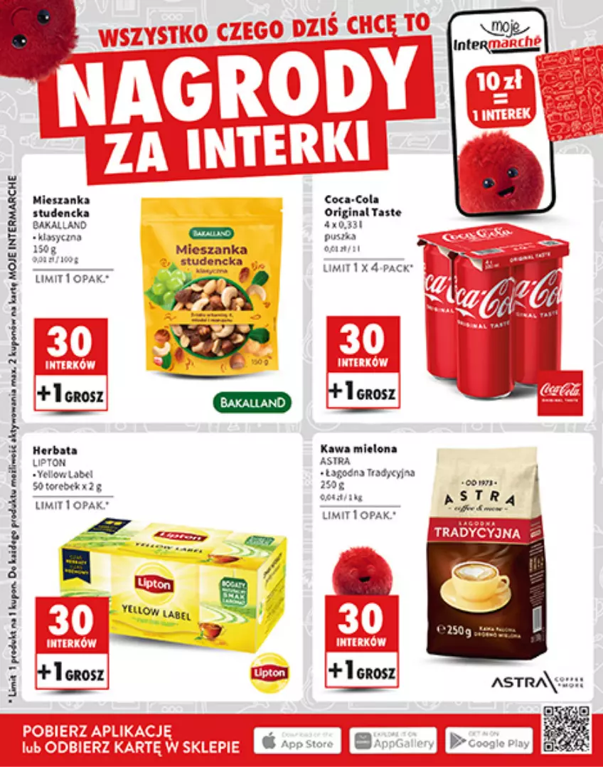 Gazetka promocyjna Intermarche - ważna 24.10 do 30.11.2024 - strona 18 - produkty: Coca-Cola, Gin, Herbata, Kawa, Kawa mielona, Lipton, Mieszanka studencka, Top