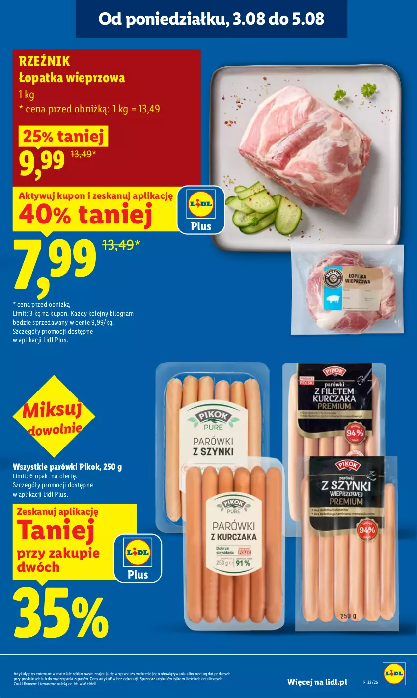 Gazetka promocyjna Lidl - Gazetka ważna od 3.08 do 5.08 - ważna 03.08 do 05.08.2026 - strona 11 - produkty: Gra, Olej, Parówki, PIKOK