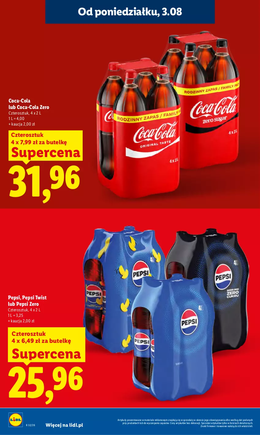 Gazetka promocyjna Lidl - Gazetka ważna od 3.08 do 5.08 - ważna 03.08 do 05.08.2026 - strona 20 - produkty: Coca-Cola, Pepsi