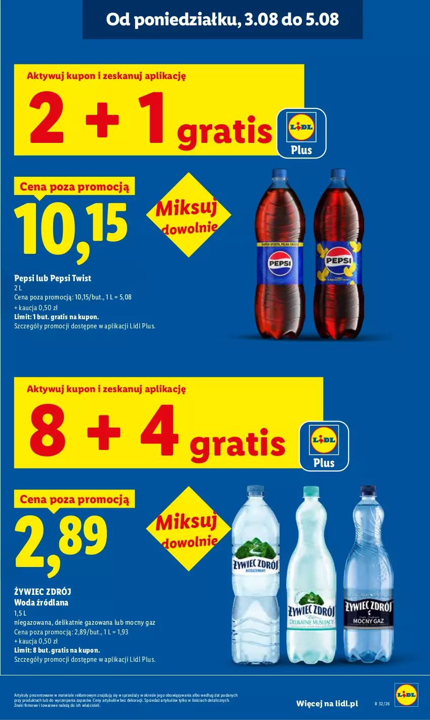 Gazetka promocyjna Lidl - Gazetka ważna od 3.08 do 5.08 - ważna 03.08 do 05.08.2026 - strona 21 - produkty: Gra, LANA, Pepsi, Woda
