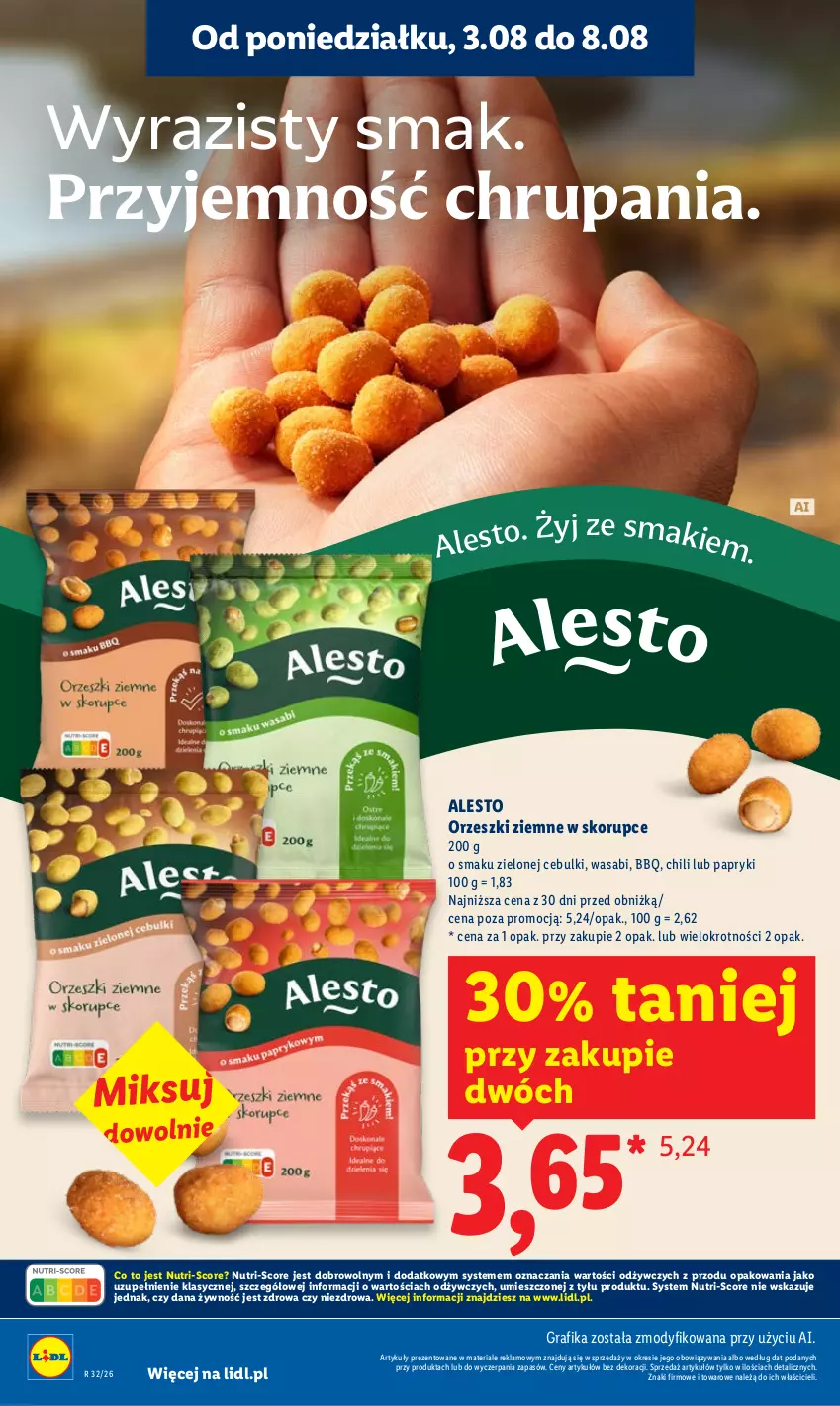 Gazetka promocyjna Lidl - Gazetka ważna od 3.08 do 5.08 - ważna 03.08 do 05.08.2026 - strona 26 - produkty: Gra, Grafika, Orzeszki, Orzeszki ziemne, Wasa