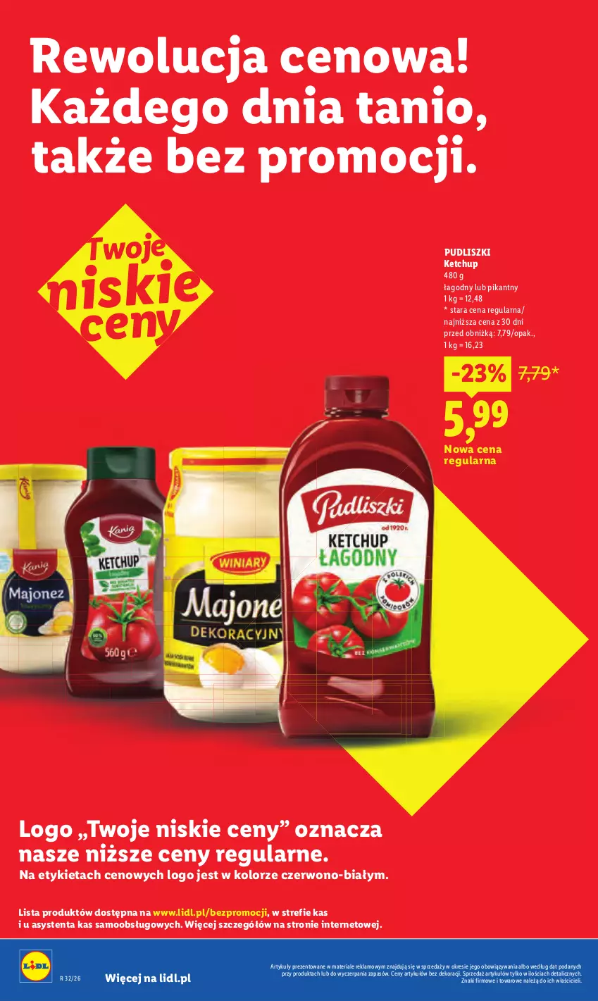 Gazetka promocyjna Lidl - Gazetka ważna od 3.08 do 5.08 - ważna 03.08 do 05.08.2026 - strona 32 - produkty: Ketchup, Pudliszki