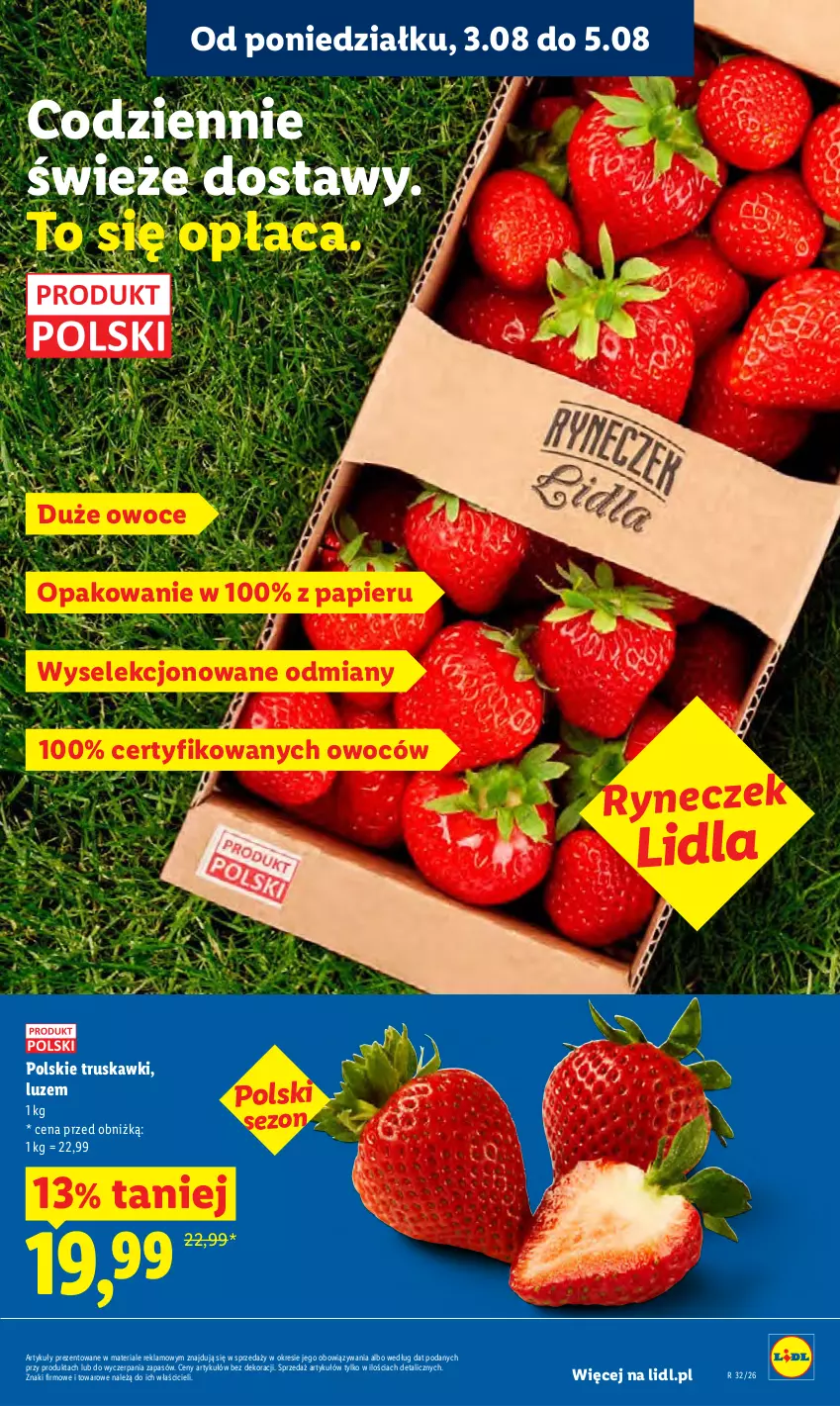 Gazetka promocyjna Lidl - Gazetka ważna od 3.08 do 5.08 - ważna 03.08 do 05.08.2026 - strona 39 - produkty: Owoce, Papier, Truskawki