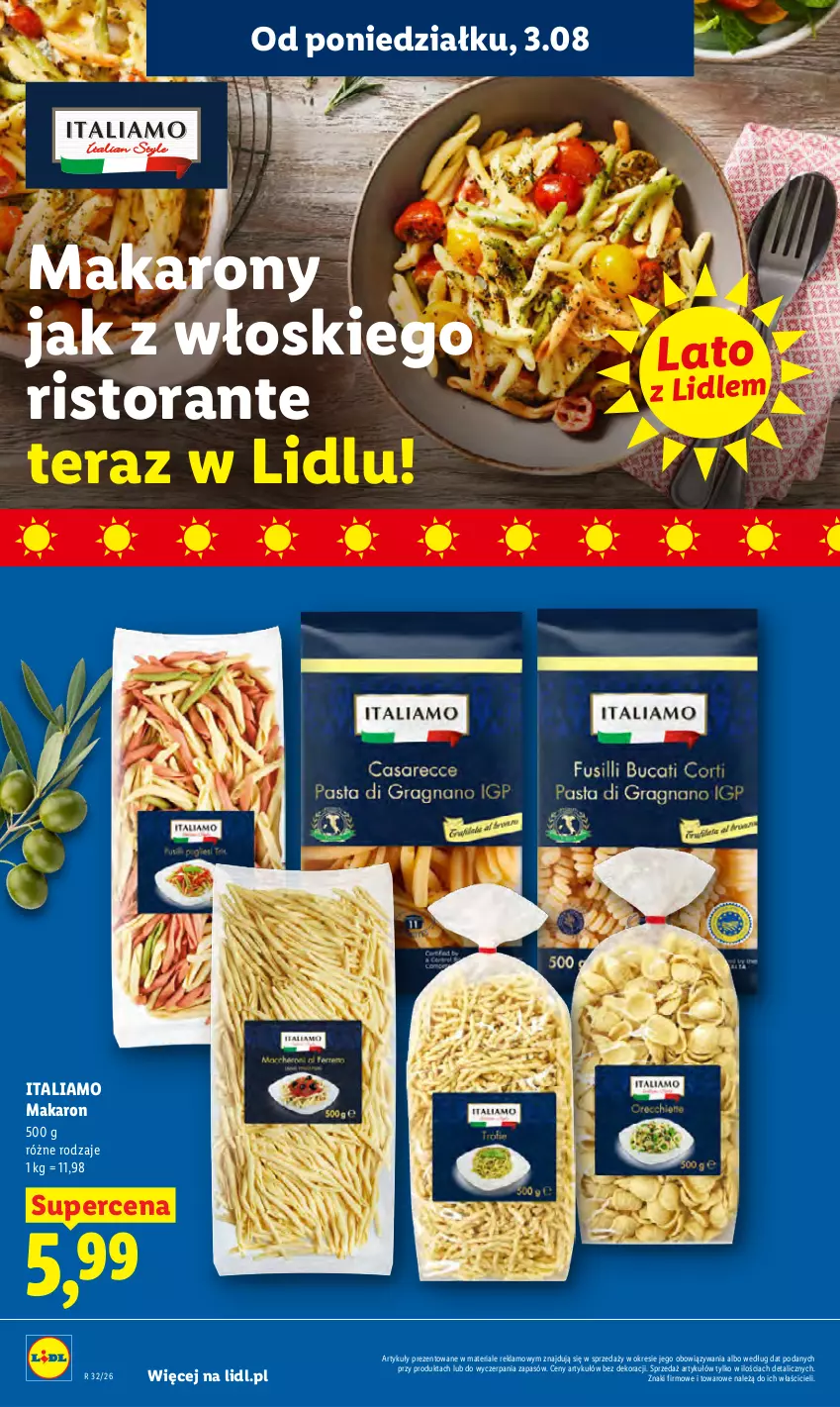 Gazetka promocyjna Lidl - Gazetka ważna od 3.08 do 5.08 - ważna 03.08 do 05.08.2026 - strona 52 - produkty: Makaron, Tera