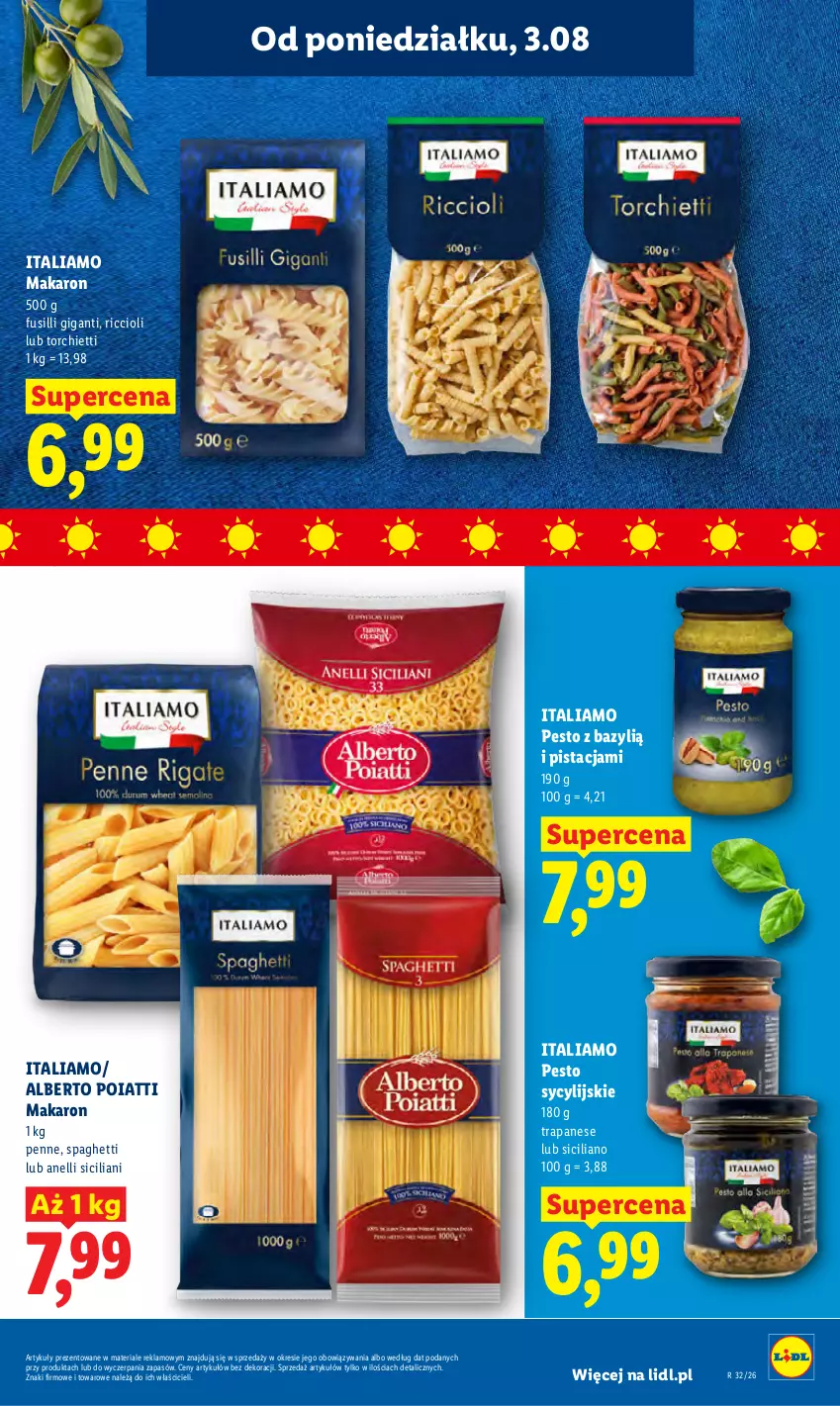 Gazetka promocyjna Lidl - Gazetka ważna od 3.08 do 5.08 - ważna 03.08 do 05.08.2026 - strona 53 - produkty: Bazyl, Makaron, Penne, Pesto, Spaghetti