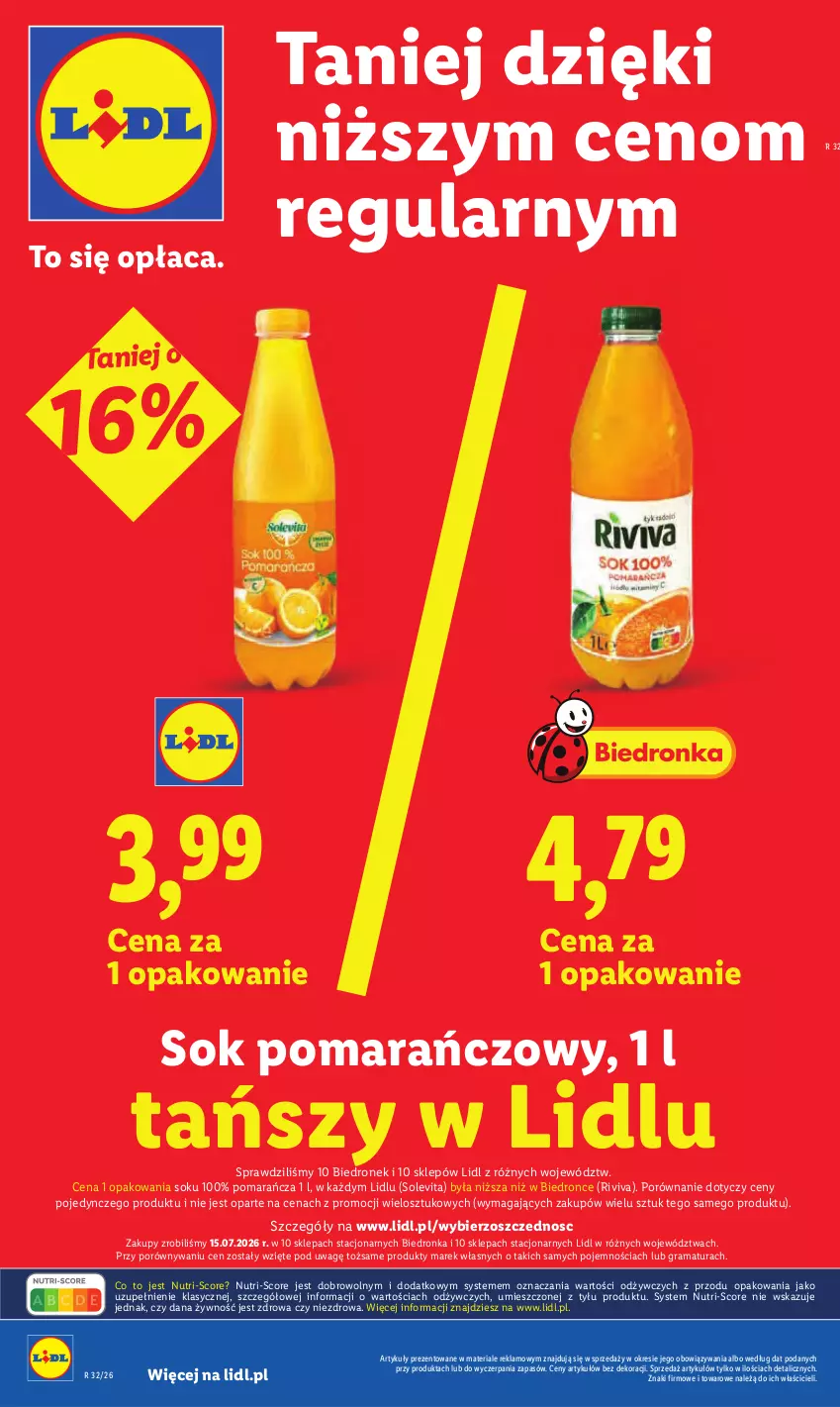 Gazetka promocyjna Lidl - Gazetka ważna od 3.08 do 5.08 - ważna 03.08 do 05.08.2026 - strona 6 - produkty: Gra, Por, Rama, Sok, Sok pomarańczowy