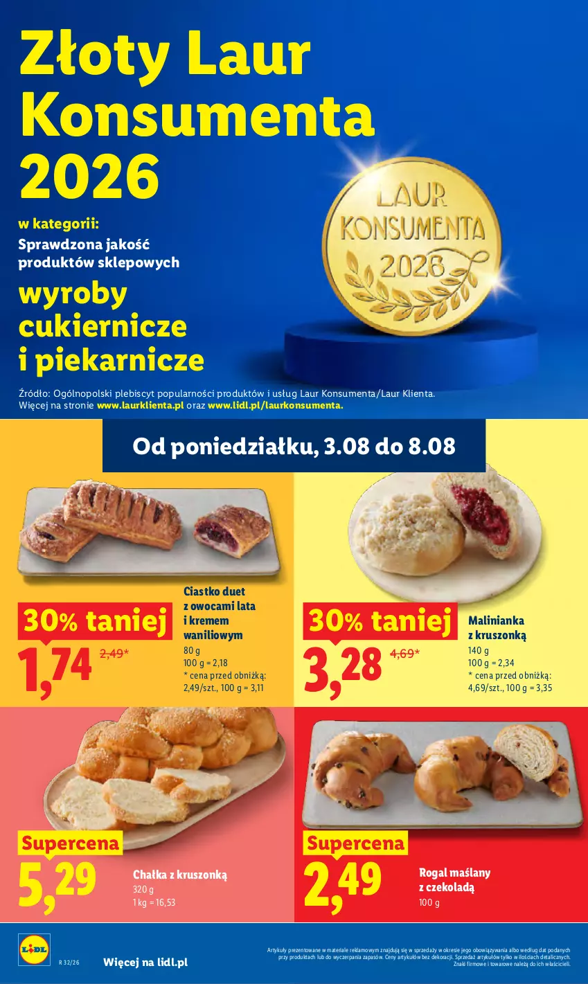 Gazetka promocyjna Lidl - Gazetka ważna od 3.08 do 5.08 - ważna 03.08 do 05.08.2026 - strona 60 - produkty: Cukier, Laur, Rogal