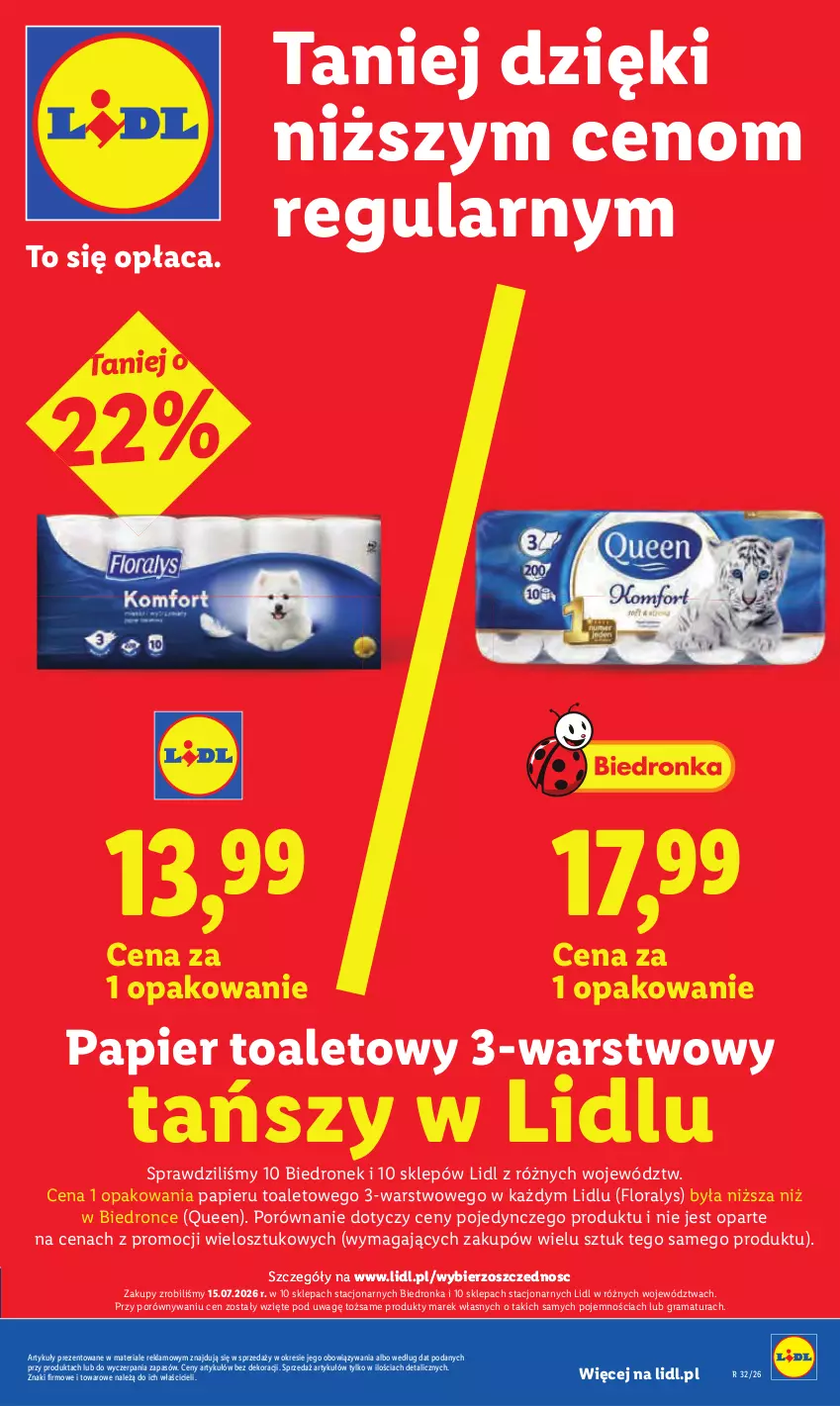 Gazetka promocyjna Lidl - Gazetka ważna od 3.08 do 5.08 - ważna 03.08 do 05.08.2026 - strona 7 - produkty: Flora, Gra, Papier, Papier toaletowy, Por, Rama