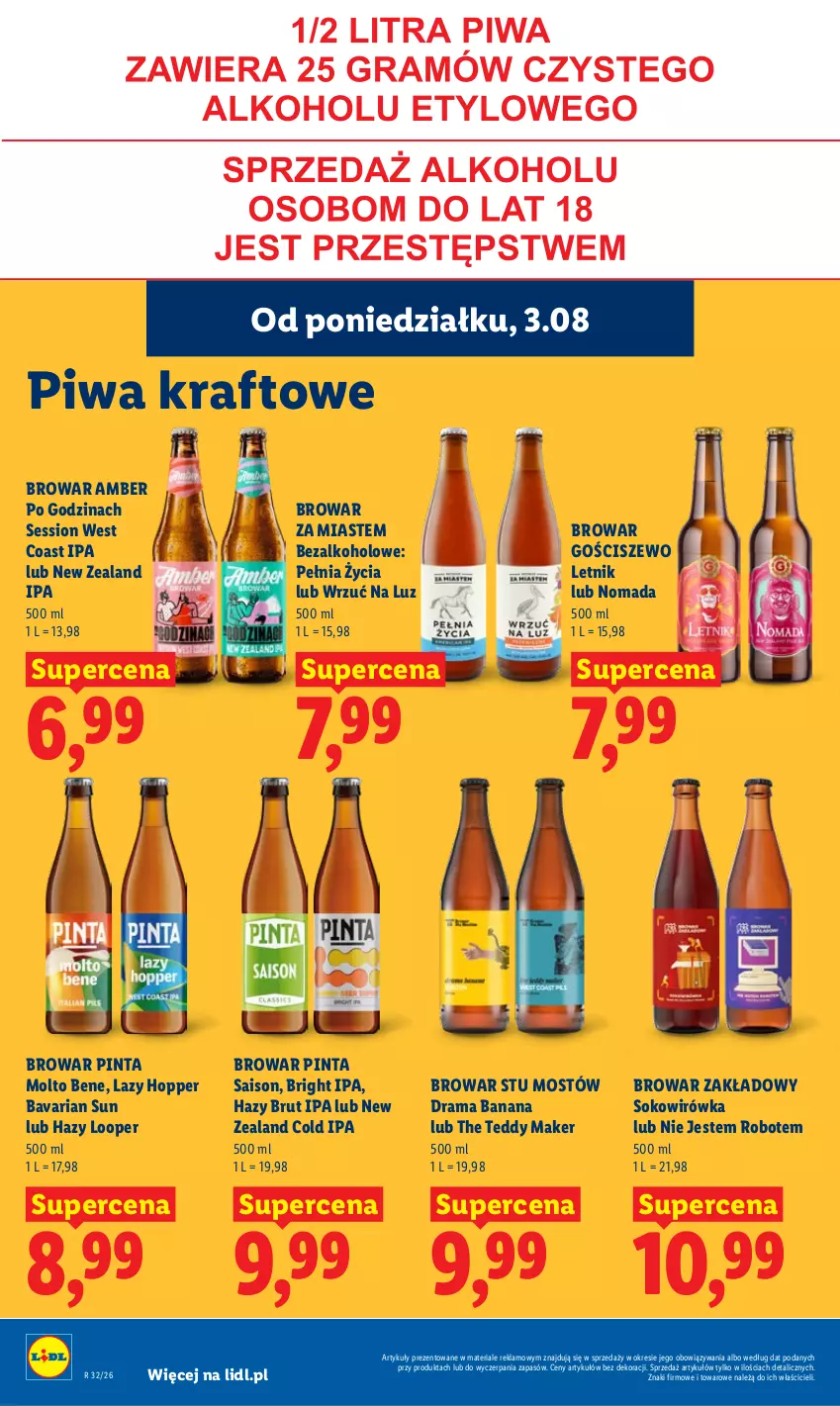 Gazetka promocyjna Lidl - Gazetka ważna od 3.08 do 5.08 - ważna 03.08 do 05.08.2026 - strona 78 - produkty: Piwa, Rama, Robot, SESSIO, Sok