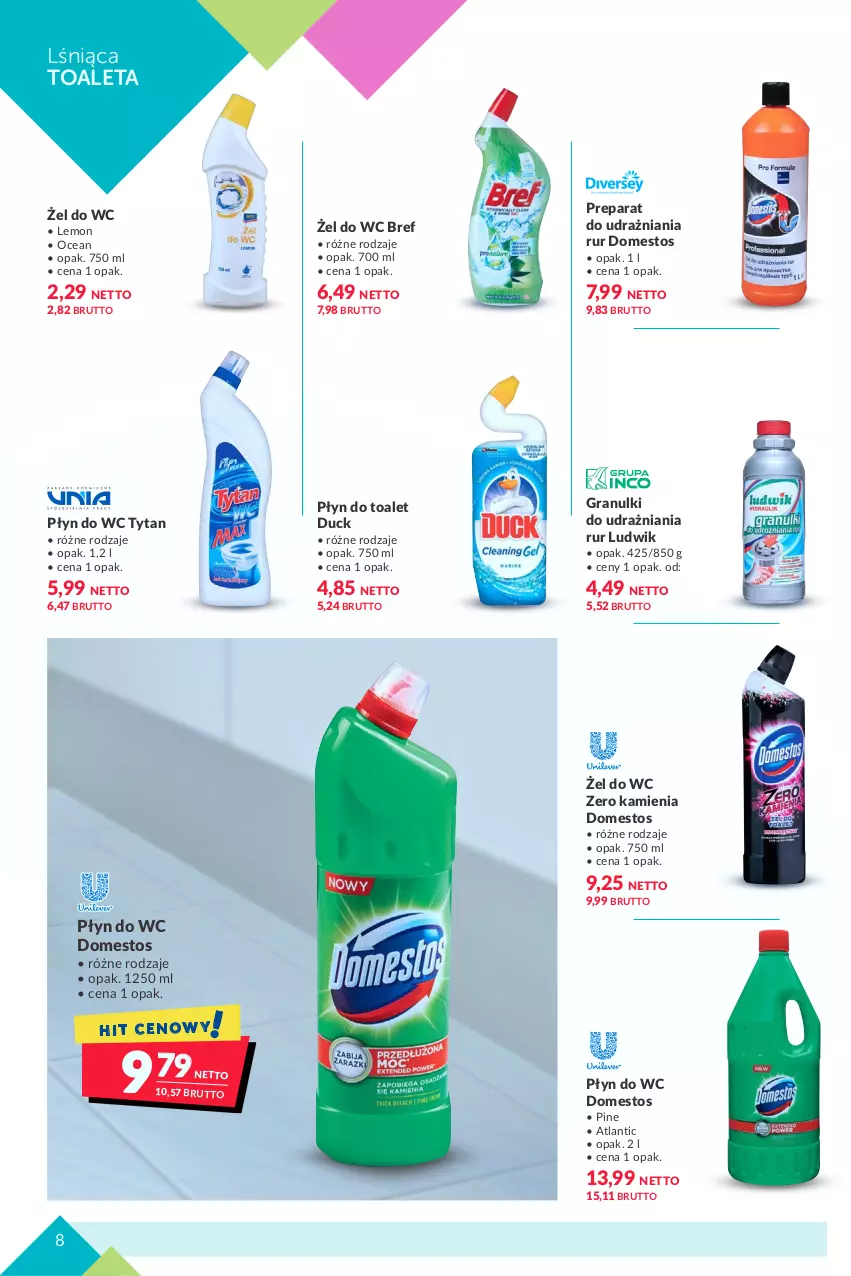 Gazetka promocyjna Makro - [Oferta specjalna] Domowe porządki - ważna 19.10 do 30.10.2021 - strona 8 - produkty: Bref, Domestos, Duck, Gra, Ludwik, Płyn do wc, Tytan