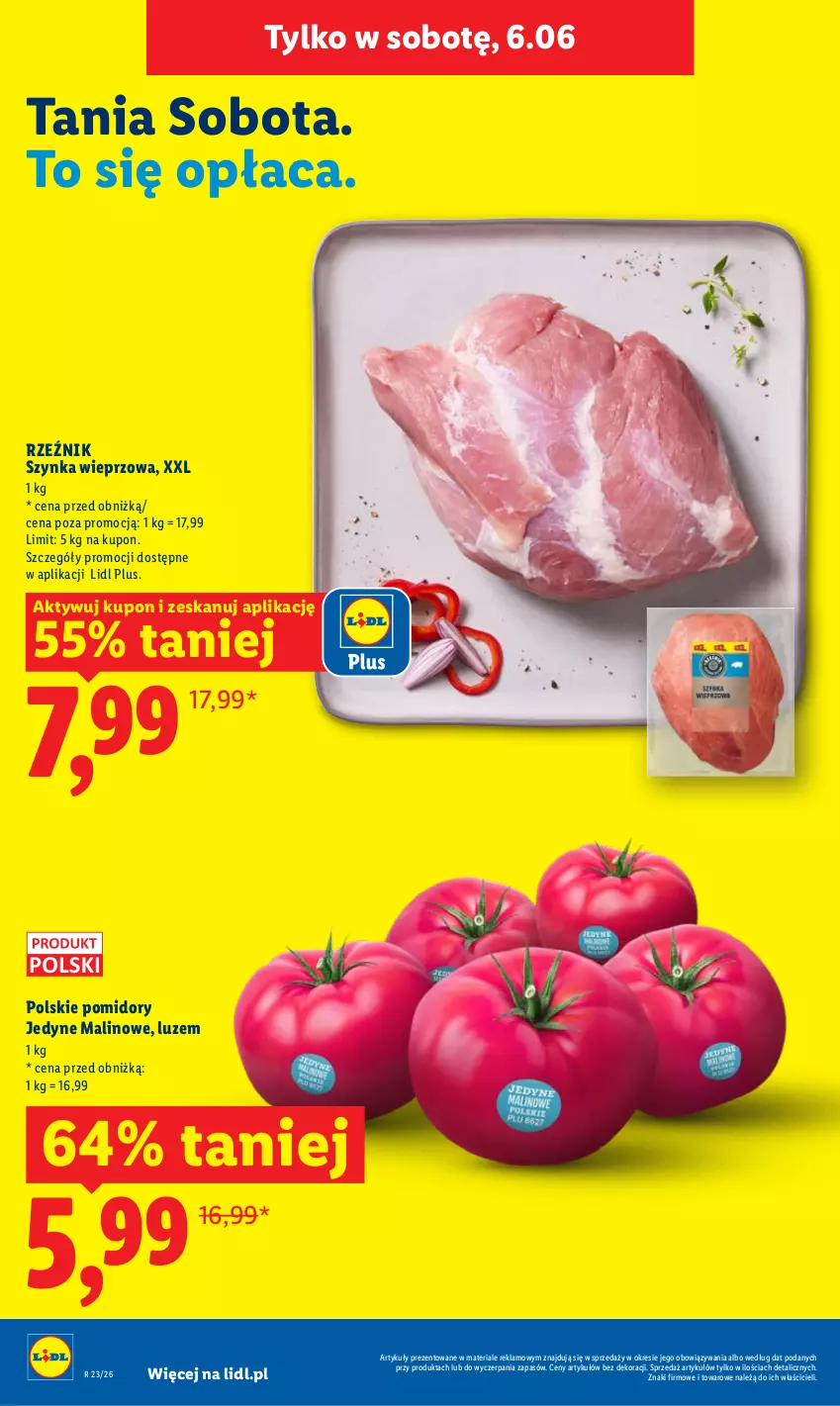 Gazetka promocyjna Lidl - Gazetka ważna od 5.06 do 6.06 - ważna 05.06 do 06.06.2026 - strona 2 - produkty: Pomidory, Szynka, Szynka wieprzowa