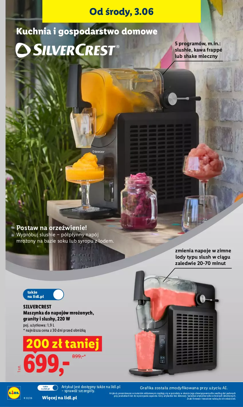 Gazetka promocyjna Lidl - Gazetka ważna od 5.06 do 6.06 - ważna 05.06 do 06.06.2026 - strona 34 - produkty: Gra, Grafika, Kawa, Kuchnia, Lody, Maszynka, Napój, Napoje, Silvercrest, Sok, Syrop, Szynka