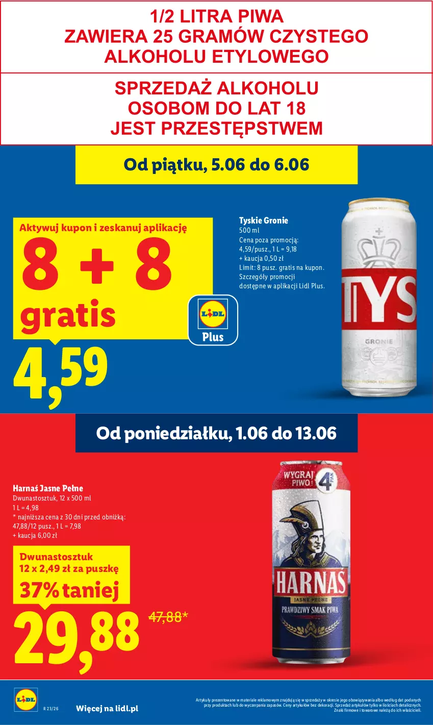 Gazetka promocyjna Lidl - Gazetka ważna od 5.06 do 6.06 - ważna 05.06 do 06.06.2026 - strona 8 - produkty: Gra, Harnaś, Tyskie