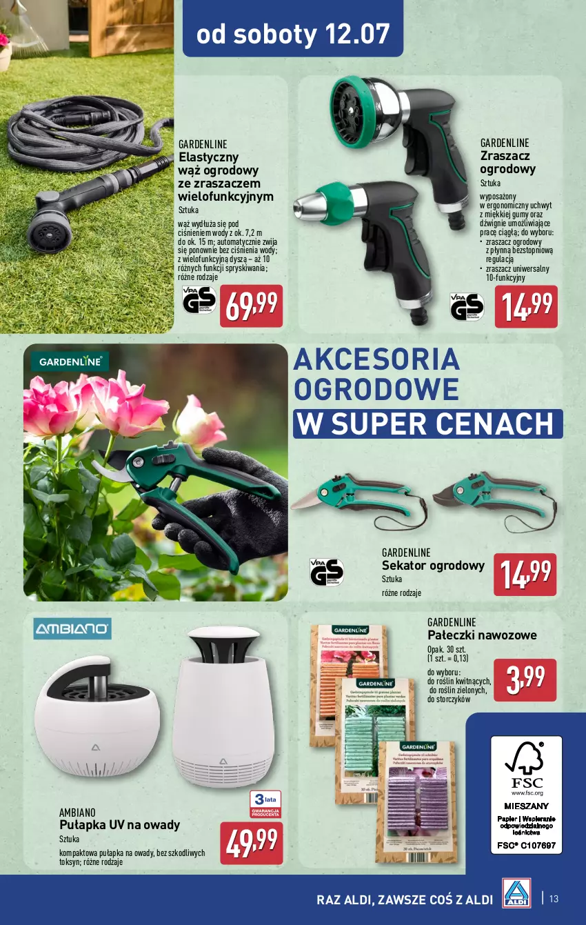 Gazetka promocyjna Aldi - Artykuły przemysłowe i tekstylia - ważna 09.07 do 12.07.2025 - strona 13 - produkty: Dźwig, Sekator, Storczyk, Top