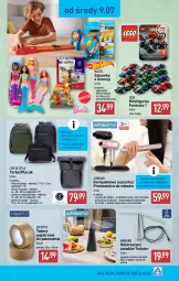 Gazetka promocyjna Aldi - Artykuły przemysłowe i tekstylia - Gazetka - ważna od 12.07 do 12.07.2025 - strona 5 - produkty: Top, Torba na laptopa, Papier, Wyrzutnia, Prostownica do włosów, Kabel USB, Zabawka, Plecak, LEGO, Barbie, Silan, Mattel, Torba, Bateria, Suszarka, Tor wyścigowy, Lalka, Hot Wheels