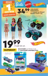 Gazetka promocyjna Biedronka - Okazje tygodnia - Gazetka - ważna od 24.05 do 24.05.2021 - strona 4 - produkty: Chodzik, Pojazd, Barbie, Monster truck, Lalka, Hot Wheels, Fa