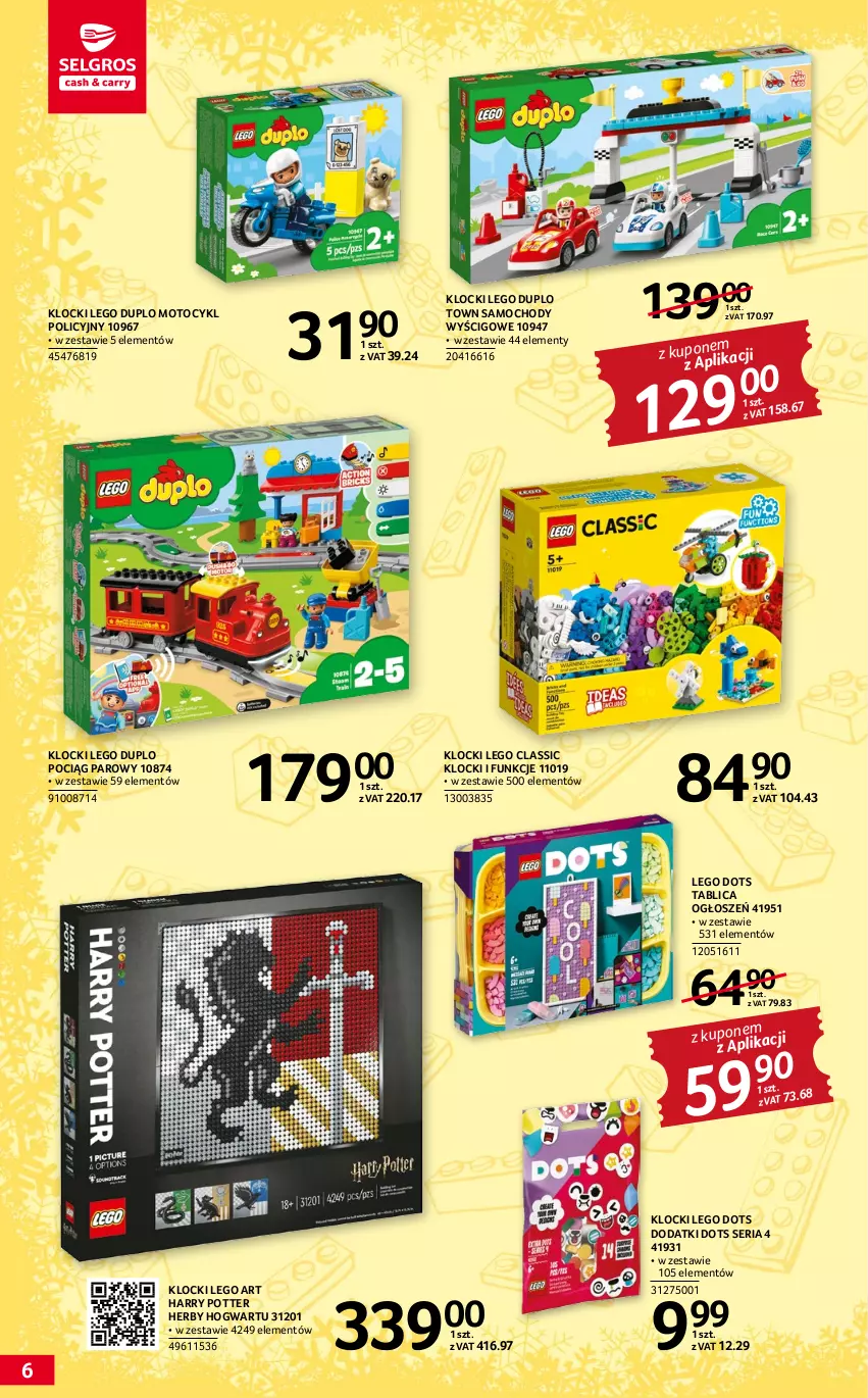 Gazetka promocyjna Selgros - Katalog Zabawki - ważna 17.11 do 30.11.2022 - strona 6 - produkty: Harry Potter, Klocki, LEGO, LEGO Classic, LEGO Duplo, Pociąg, Ser