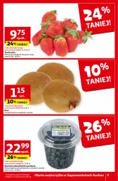 Gazetka promocyjna Auchan - Gazetka z MAŁĄ CENKĄ dźwigniesz więcej! Supermarket Auchan - Gazetka - ważna od 06.03 do 06.03.2024 - strona 5 - produkty: Borówka, Borówka amerykańska, Kiwi