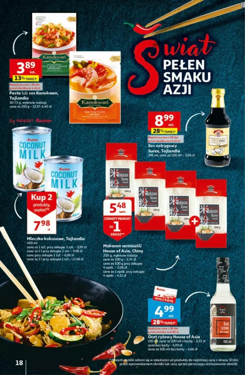 Gazetka promocyjna Auchan - ważna 01.02 do 07.02.2024 - strona 10 - produkty: House of Asia, Kokos, Makaron, Mleczko, Ocet, Ocet ryżowy, Ryż, Sos, Sos ostrygowy