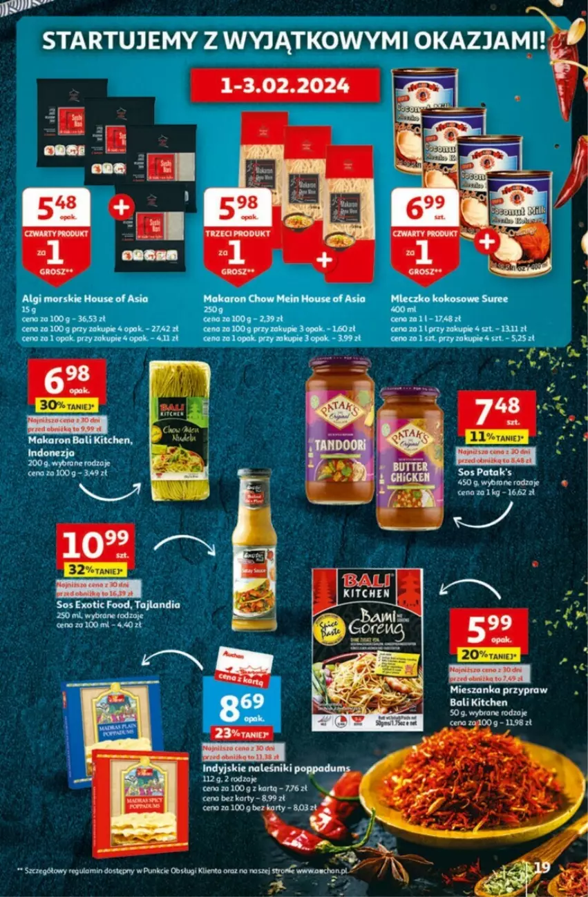 Gazetka promocyjna Auchan - ważna 01.02 do 07.02.2024 - strona 11 - produkty: House of Asia, LG, Makaron, Naleśniki, Patak's, Pur, Sos