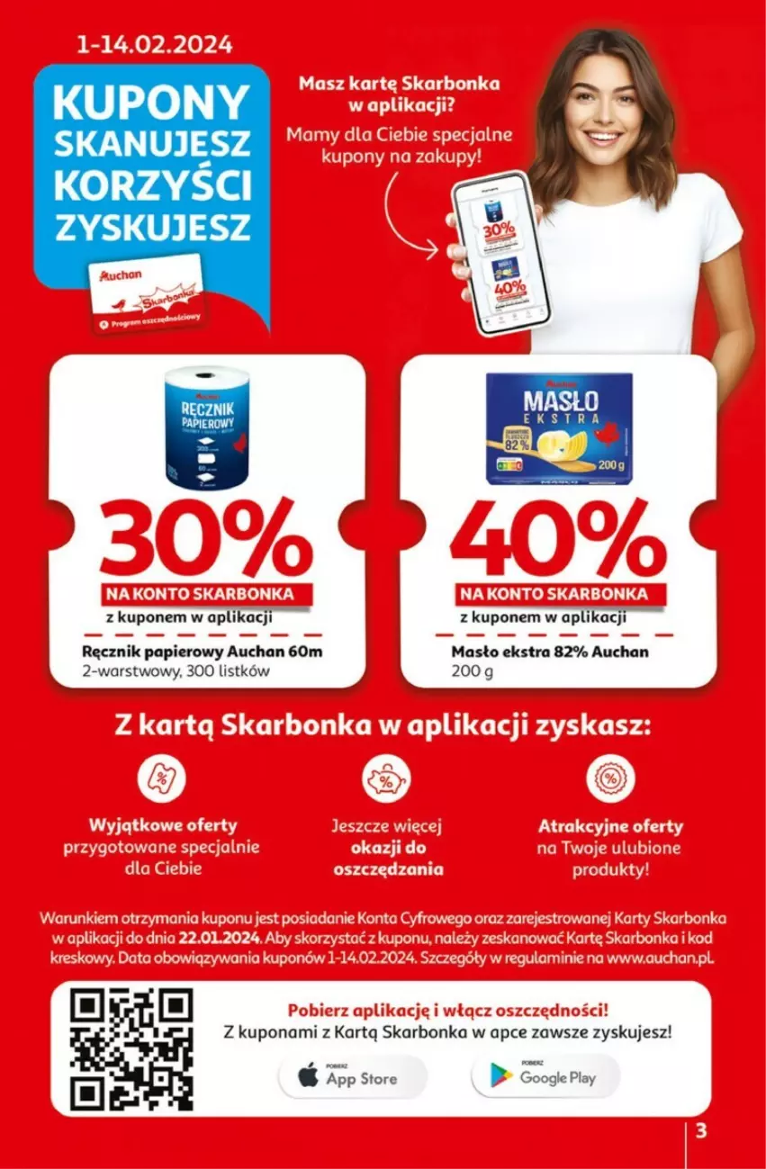 Gazetka promocyjna Auchan - ważna 01.02 do 07.02.2024 - strona 23 - produkty: Masło, Papier, Ręcznik