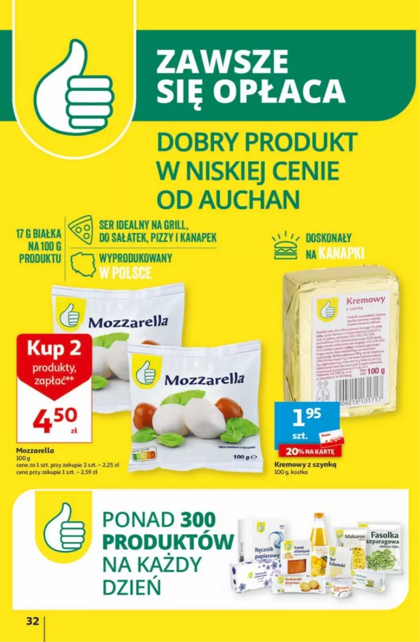 Gazetka promocyjna Auchan - ważna 01.02 do 07.02.2024 - strona 26 - produkty: Grill, Mozzarella, Sałat, Ser