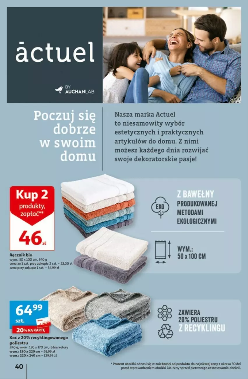 Gazetka promocyjna Auchan - ważna 01.02 do 07.02.2024 - strona 35 - produkty: Dekorator, Koc