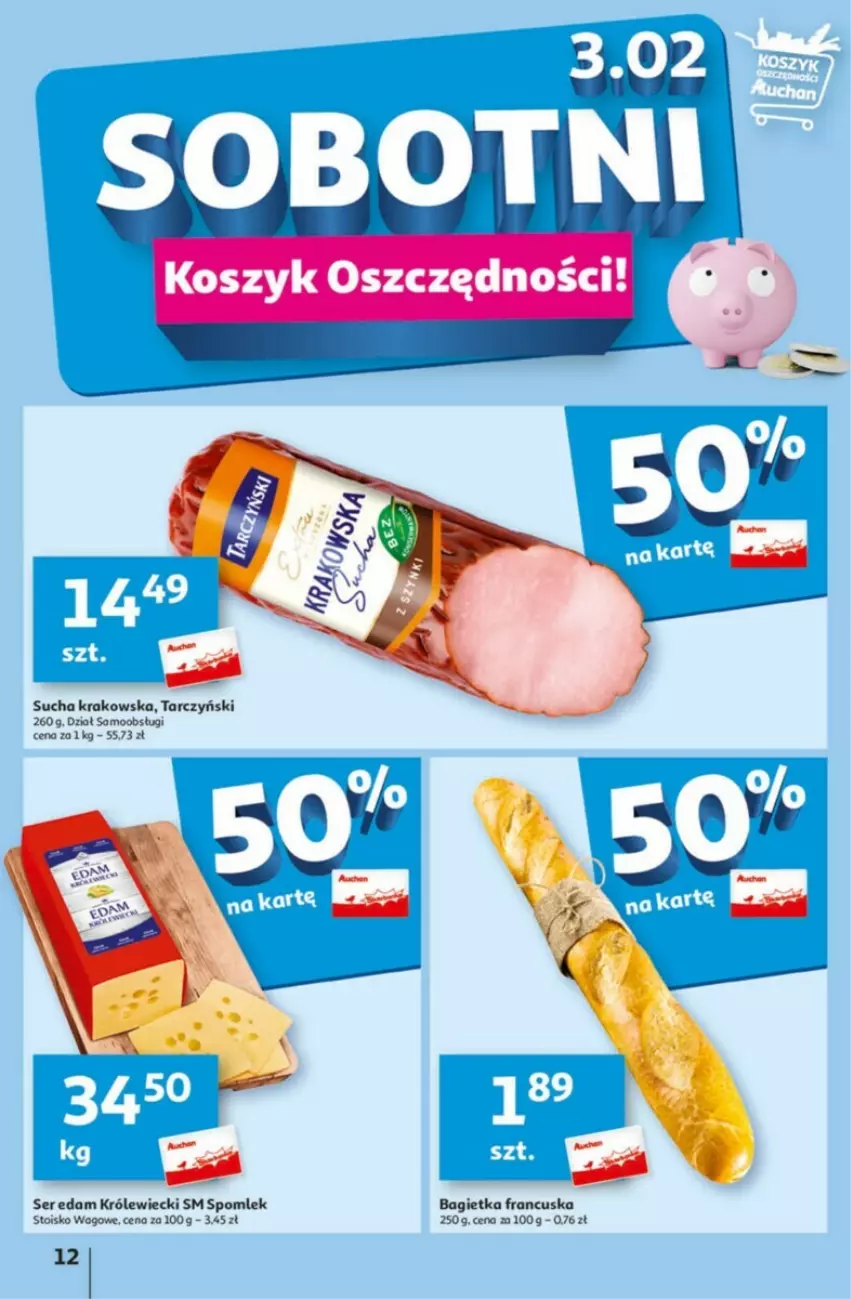 Gazetka promocyjna Auchan - ważna 01.02 do 07.02.2024 - strona 4 - produkty: Edam, Ser, Tarczyński