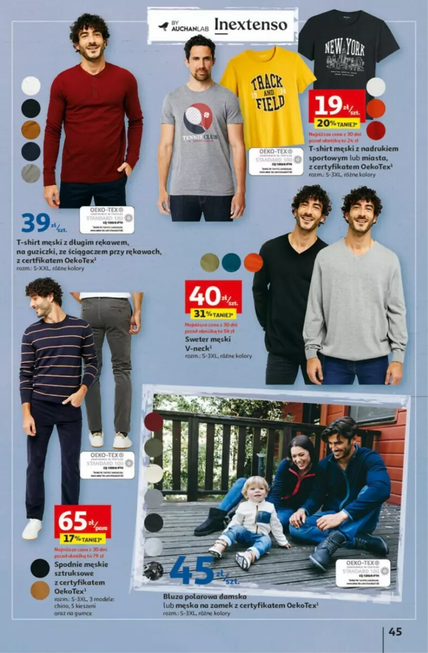 Gazetka promocyjna Auchan - ważna 01.02 do 07.02.2024 - strona 40 - produkty: Bluza, Bluza polarowa, Kawa, Por, Spodnie, Sport, Sweter, T-shirt