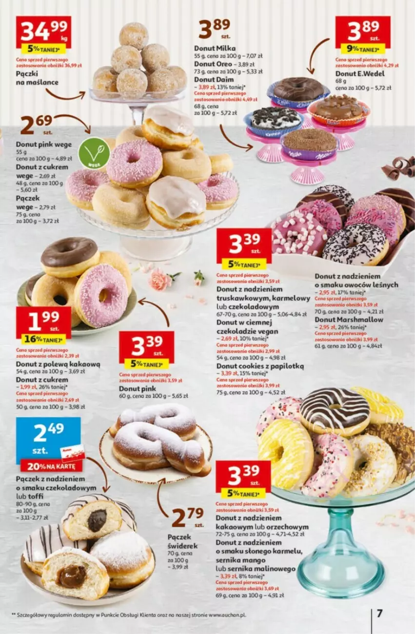Gazetka promocyjna Auchan - ważna 01.02 do 07.02.2024 - strona 54 - produkty: Donut, Kakao, Mango, Milka, O nas, Oreo, Pączek, Ser