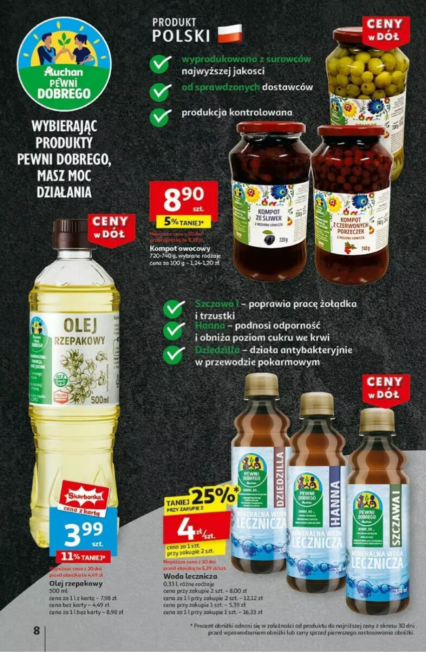 Gazetka promocyjna Auchan - ważna 02.01 do 08.01.2025 - strona 2 - produkty: Olej, Olej rzepakowy, Por, Woda, Znicz