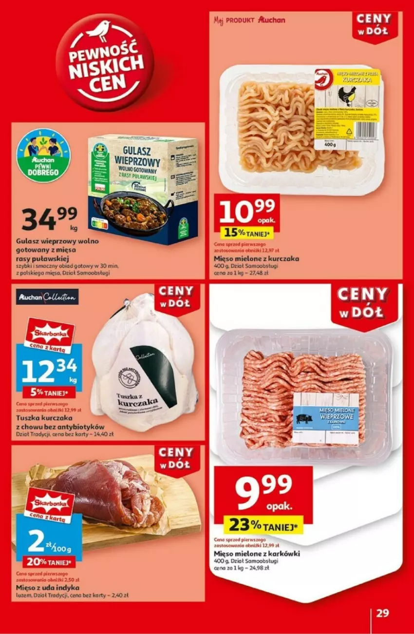 Gazetka promocyjna Auchan - ważna 02.01 do 08.01.2025 - strona 25 - produkty: Fa, Kurczak, Mięso, Mięso mielone, Tusz