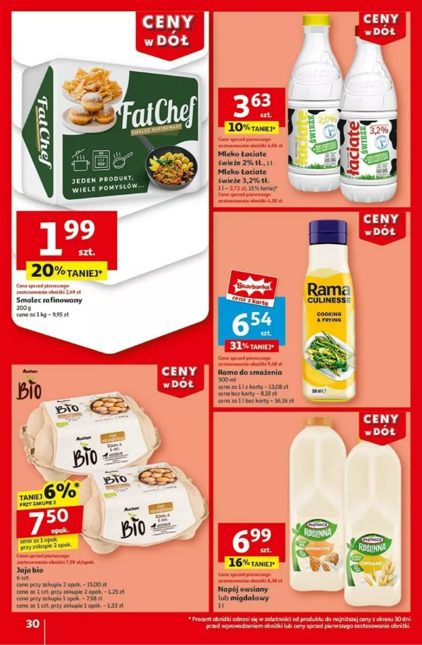 Gazetka promocyjna Auchan - ważna 02.01 do 08.01.2025 - strona 26 - produkty: Fa, Jaja, Mleko, Napój, Rama