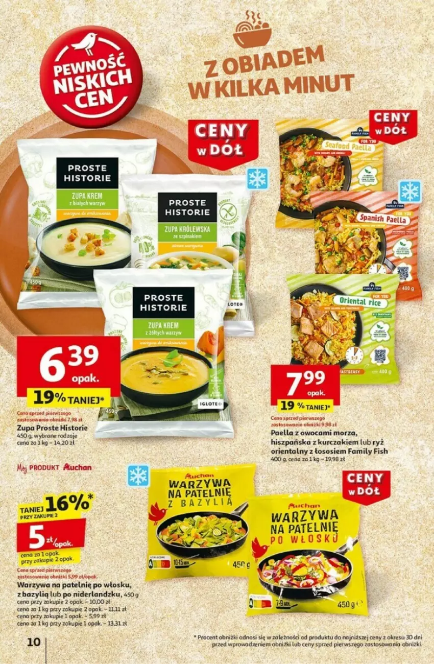 Gazetka promocyjna Auchan - ważna 02.01 do 08.01.2025 - strona 4 - produkty: Bazyl, Fa, Kurczak, Ryż, Sos, Warzywa, Warzywa na patelnie, Zupa