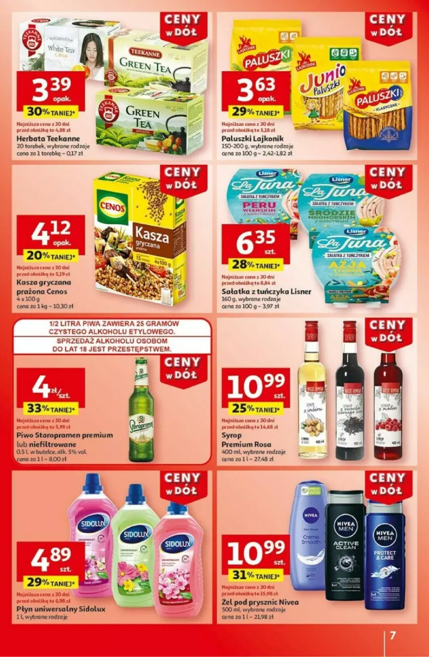 Gazetka promocyjna Auchan - ważna 02.01 do 08.01.2025 - strona 62 - produkty: Cenos, Gra, Gry, Herbata, Kasza, Kasza gryczana, Lajkonik, Lisner, Nivea, Piwa, Piwo, Sidolux, Syrop