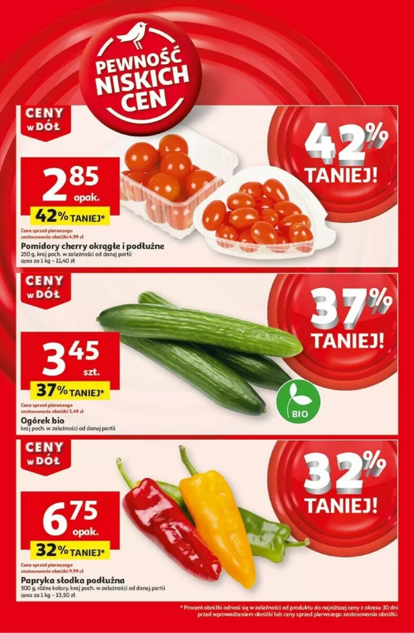 Gazetka promocyjna Auchan - ważna 02.01 do 08.01.2025 - strona 63 - produkty: Fa, Ogórek, Papryka, Papryka słodka, Pomidory