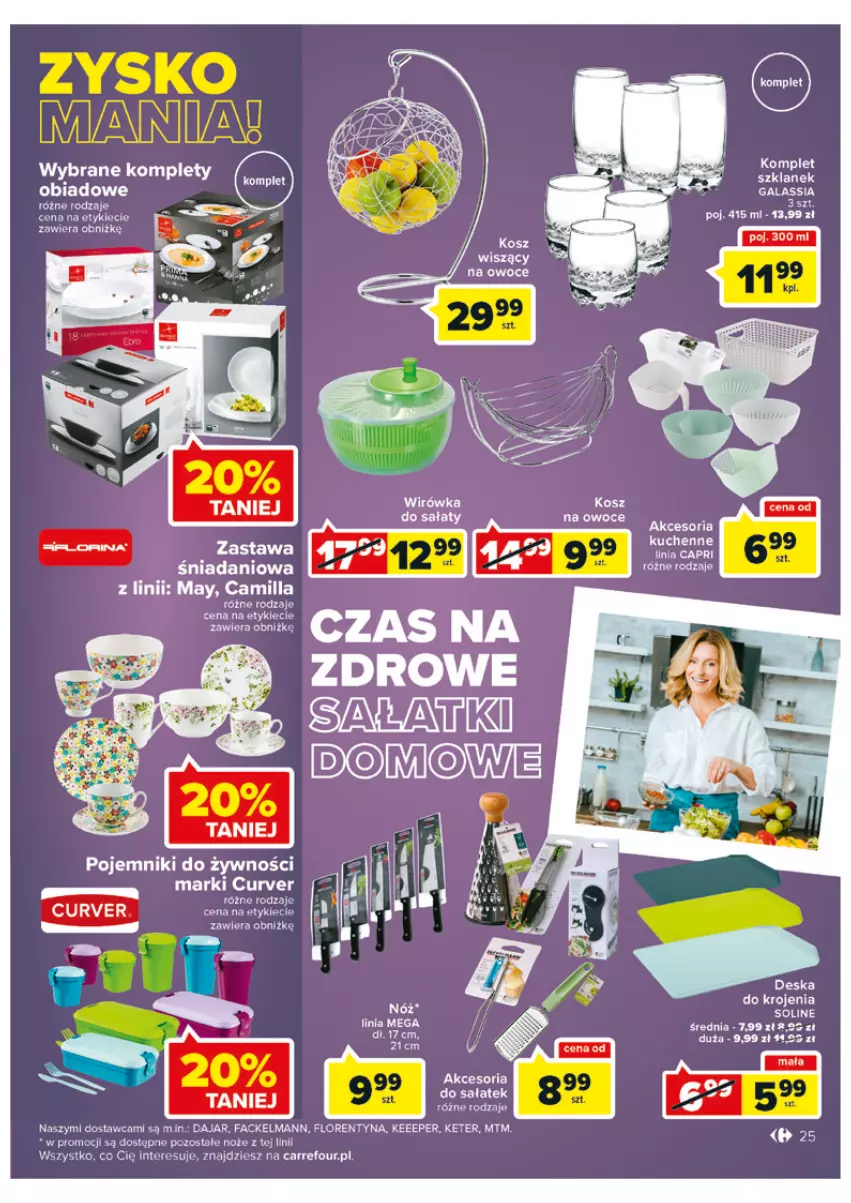 Gazetka promocyjna Carrefour - Gazetka Carrefour - ważna 31.05 do 11.06.2022 - strona 25 - produkty: Danio, Fa, Gala, Kosz, Noż, Owoce, Pojemnik, Sałat