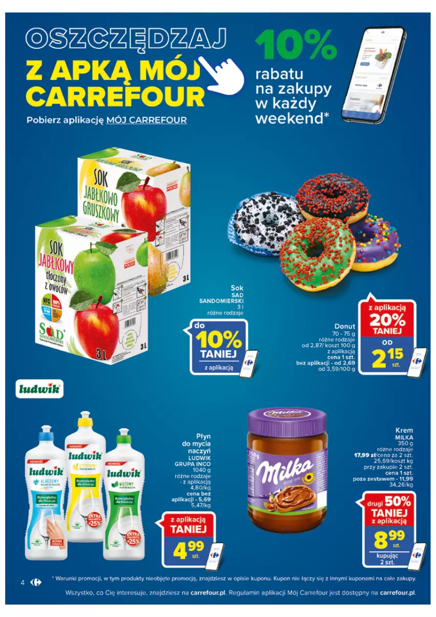 Gazetka promocyjna Carrefour - Gazetka Carrefour - ważna 31.05 do 11.06.2022 - strona 4 - produkty: Kosz, Ludwik, Milka, Płyn do mycia