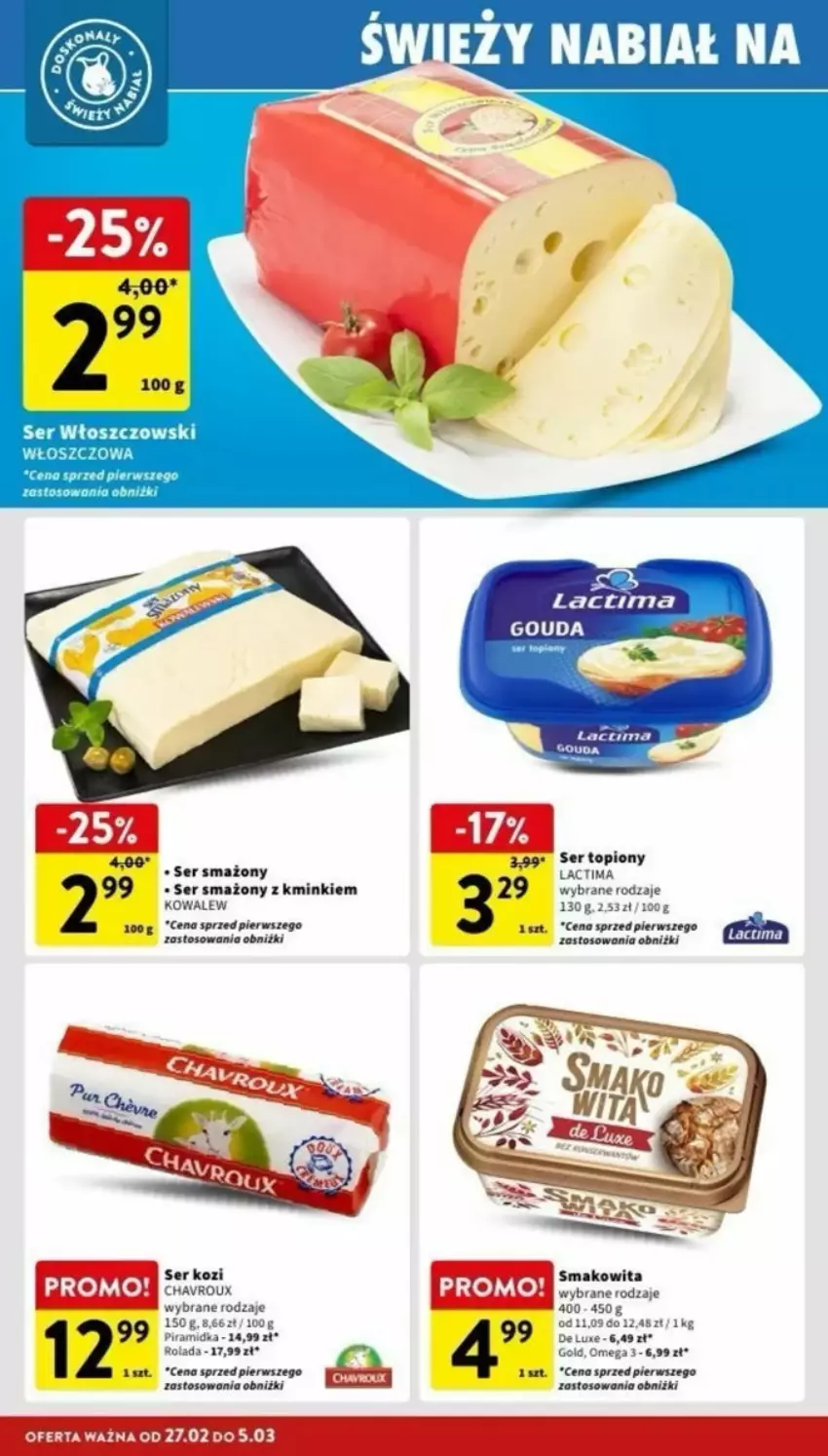 Gazetka promocyjna Intermarche - ważna 27.02 do 08.03.2025 - strona 15 - produkty: Gouda, Rolada, Ser, Ser kozi, Smakowita, Top, Włoszczowski