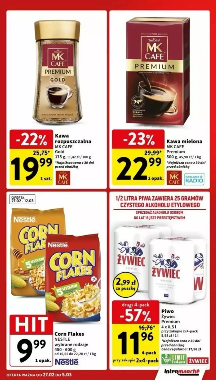 Gazetka promocyjna Intermarche - ważna 27.02 do 08.03.2025 - strona 40 - produkty: Corn flakes, Gra, Kawa, Kawa mielona, Kawa rozpuszczalna, Piwa