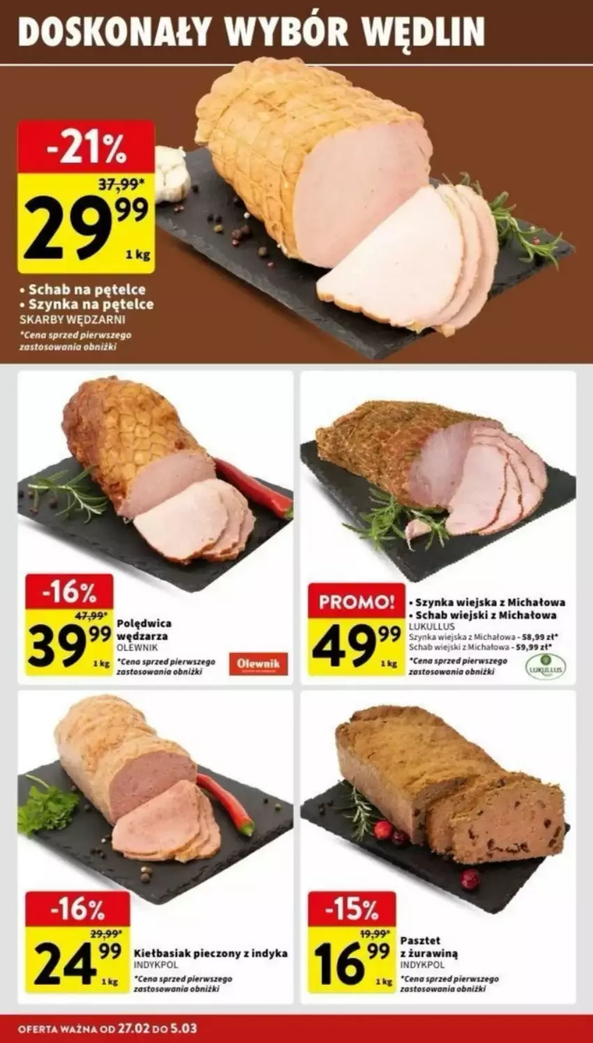 Gazetka promocyjna Intermarche - ważna 27.02 do 08.03.2025 - strona 8 - produkty: Basia, Fa, Olewnik, Pasztet, Piec, Polędwica, Szynka