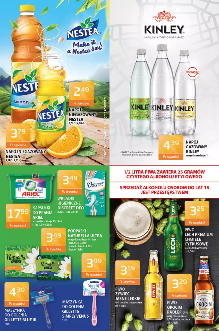 Gazetka promocyjna ABC - Gazetka - ważna 08.04 do 22.04.2021 - strona 7 - produkty: Coca-Cola, Eleo, Gra, Koc, Maszynka, Maszynka do golenia, Napój, Napój gazowany, Nestea, Okocim, Piwa, Piwo, Szynka, Venus