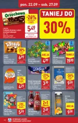 Gazetka promocyjna Aldi - Pełna oferta - Gazetka - ważna od 27.09 do 27.09.2025 - strona 12 - produkty: Dawtona, Sok, Ser, Gra, Praliny, Tortilla, Czekolada, Galaretki, Tortilla Chips, Toffifee, Delicje, Deser, Gala, Lanki, Kinder