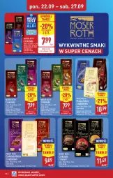 Gazetka promocyjna Aldi - Pełna oferta - Gazetka - ważna od 27.09 do 27.09.2025 - strona 20 - produkty: Ser, Mus, Praliny, Czekolada, Moser Roth
