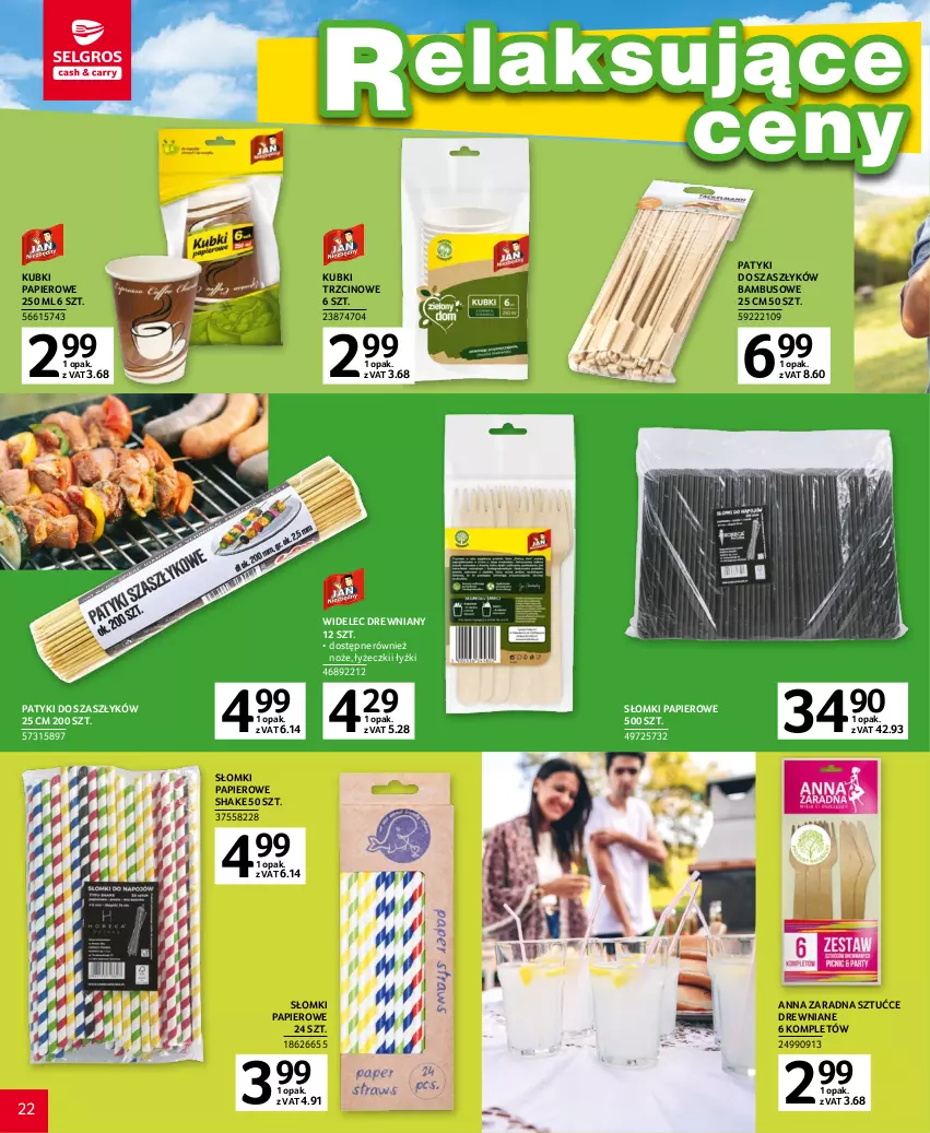 Gazetka promocyjna Selgros - Katalog Grill - ważna 20.04 do 02.05.2023 - strona 22 - produkty: Noż, Papier, Widelec