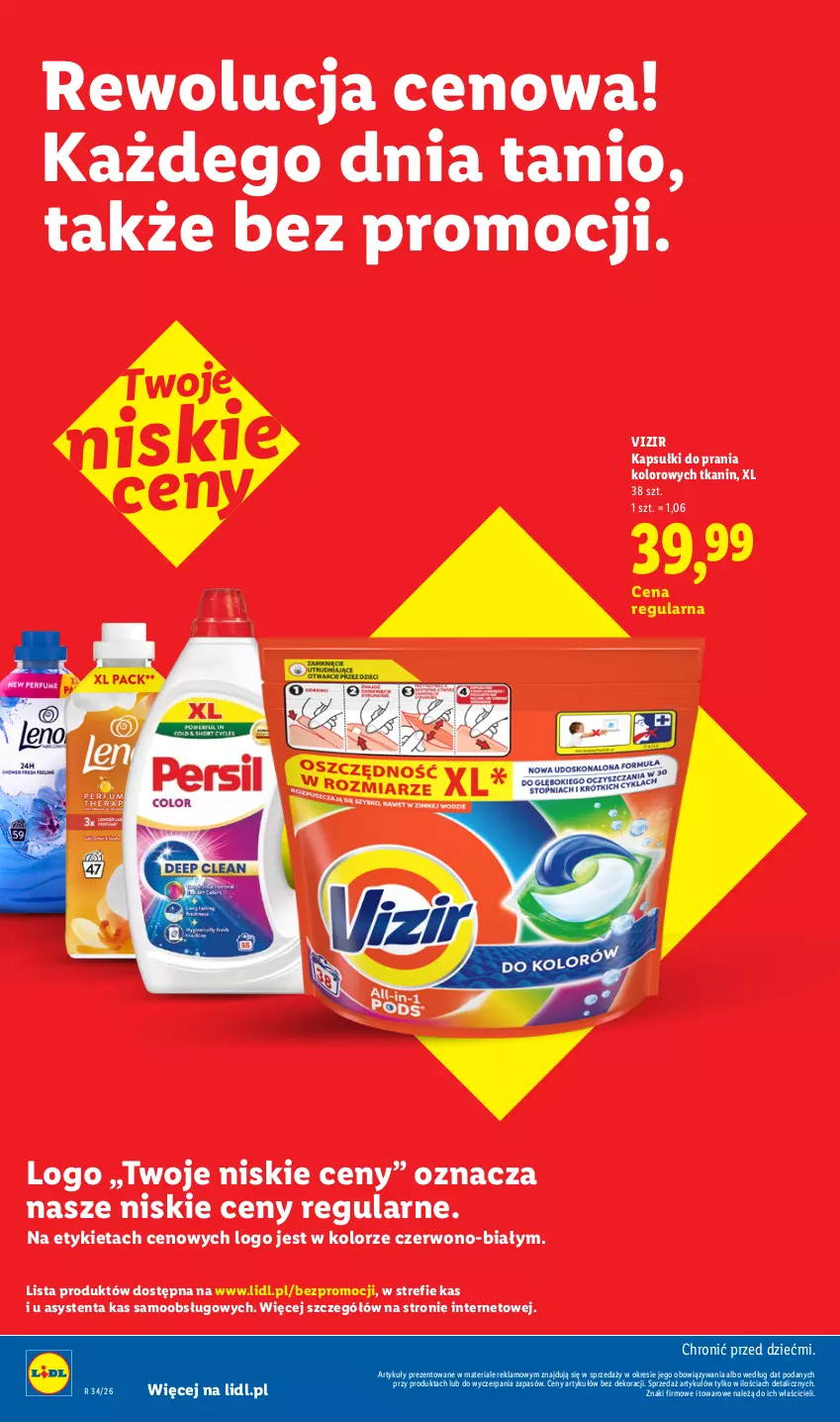 Gazetka promocyjna Lidl - Rewolucja cenowa! - ważna 16.09 do 30.09.2026 - strona 14 - produkty: Kapsułki do prania, Vizir