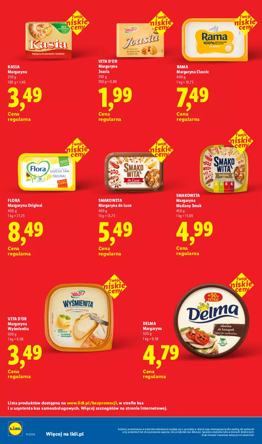 Gazetka promocyjna Lidl - Rewolucja cenowa! - ważna 16.09 do 30.09.2026 - strona 16 - produkty: Delma, Flora, Gin, Kasia, Margaryna, Rama, Smakowita