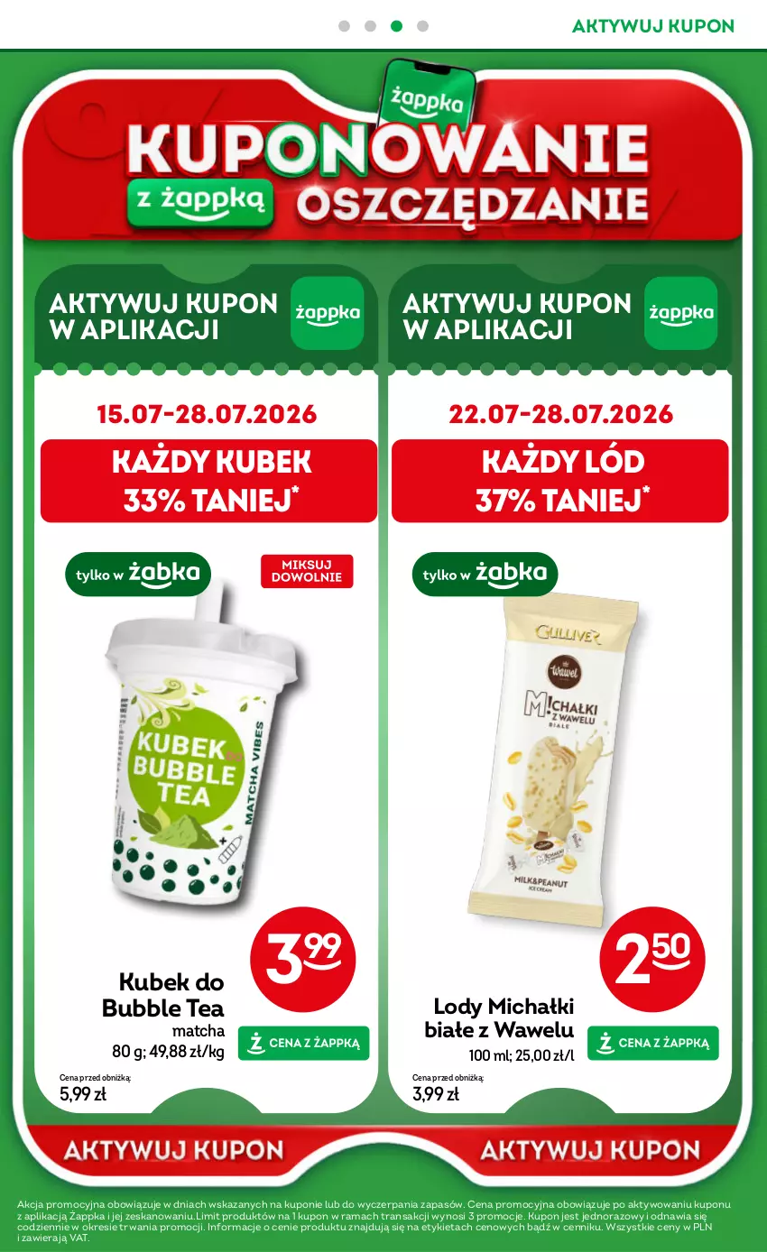 Gazetka promocyjna Żabka - gazetka-promocyjna-29-30-2026 - ważna 15.07 do 28.07.2026 - strona 50 - produkty: Kubek, Lody, Michałki, Rama, Tran, Wawel