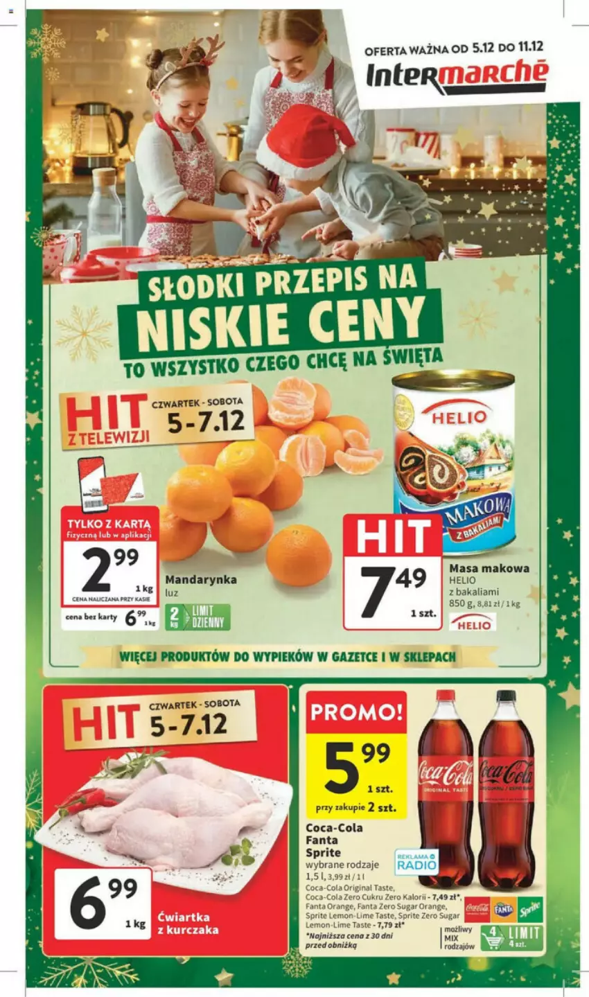 Gazetka promocyjna Intermarche - ważna 05.12 do 11.12.2024 - strona 1 - produkty: AEG, Coca-Cola, Fa, Fanta, Gin, Helio, LG, Sprite