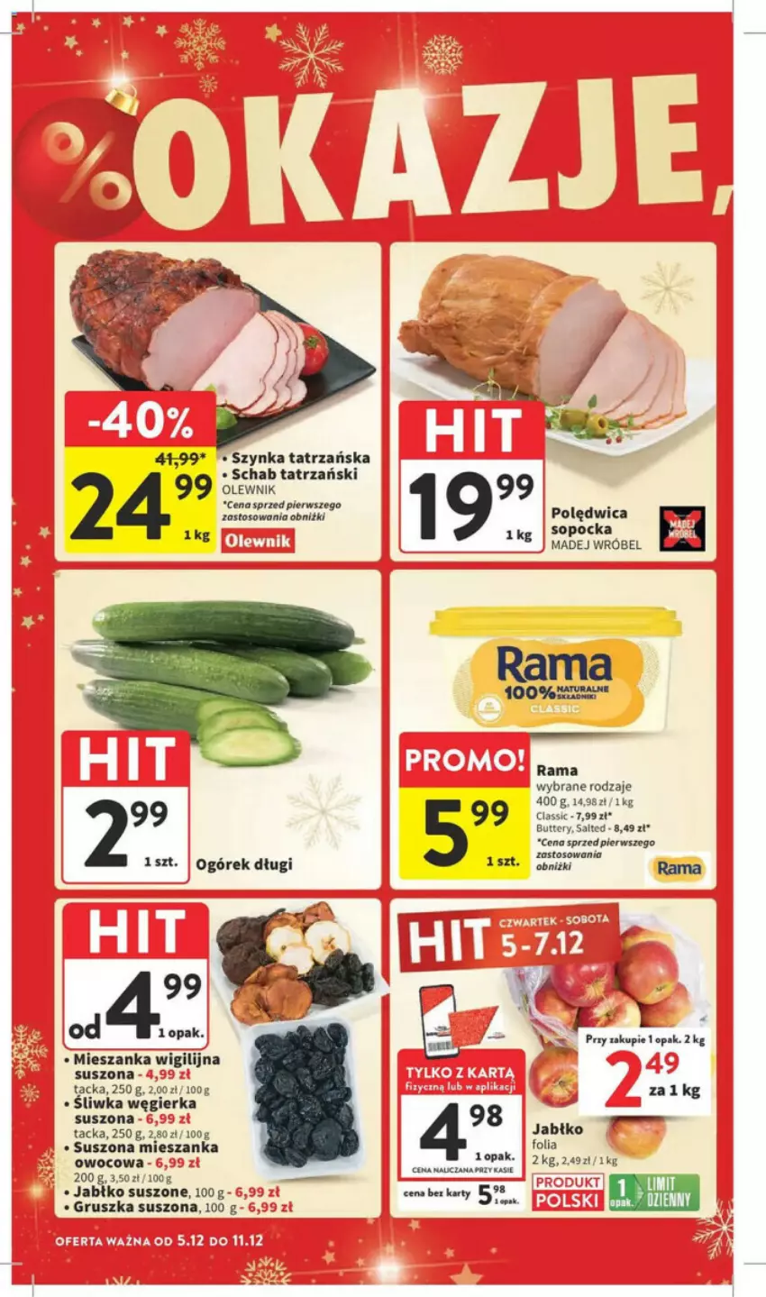 Gazetka promocyjna Intermarche - ważna 05.12 do 11.12.2024 - strona 2 - produkty: Fa, Madej Wróbel, Olewnik, Rama, Szynka